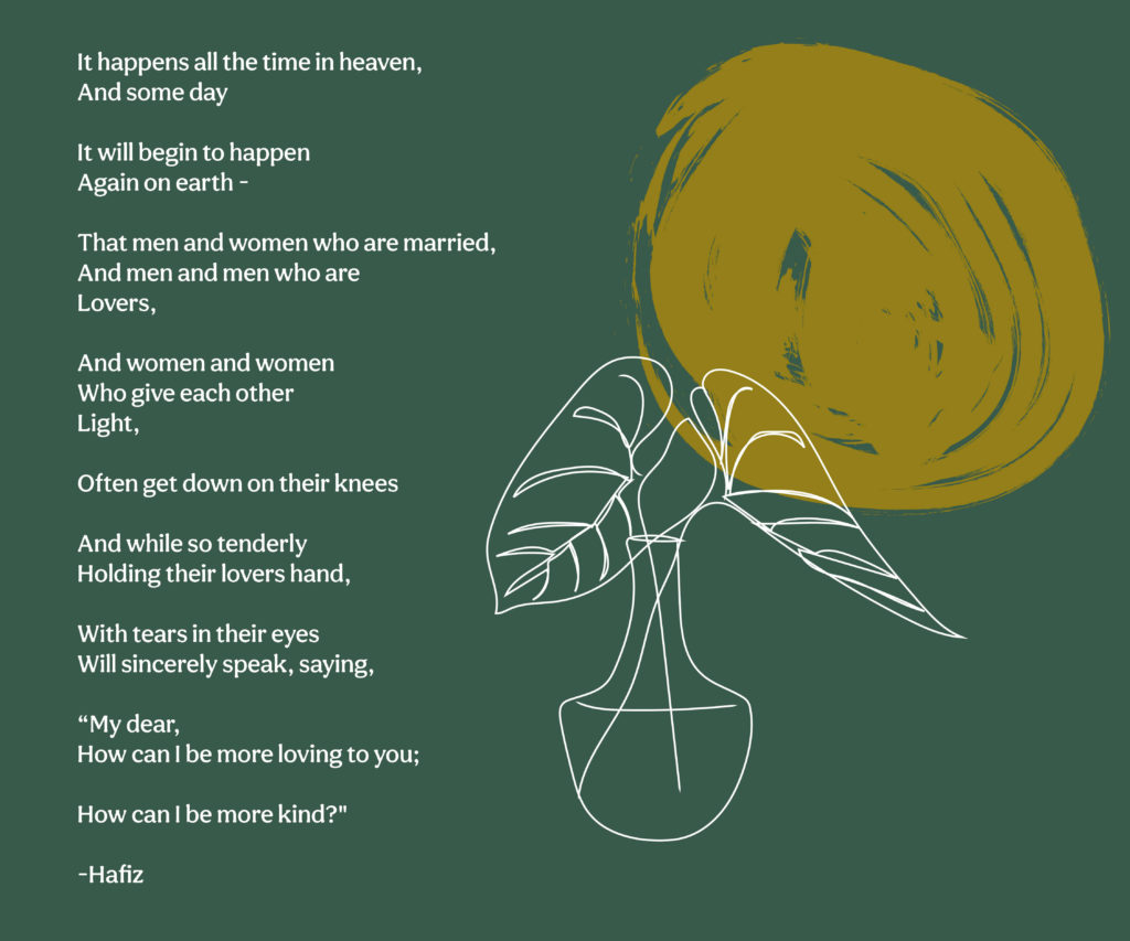 It happens all the time in heaven by Hafiz