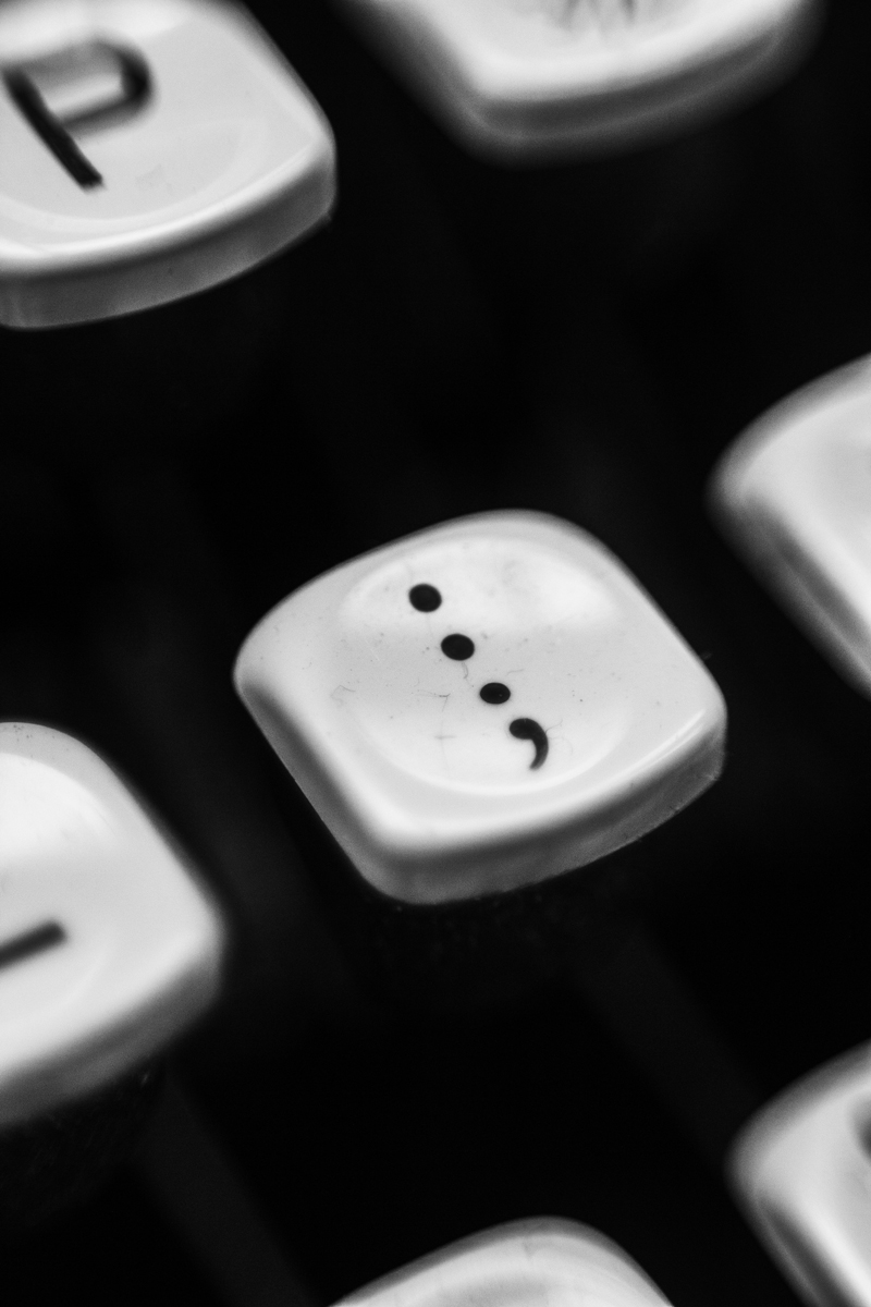 semicolon on a keyboard