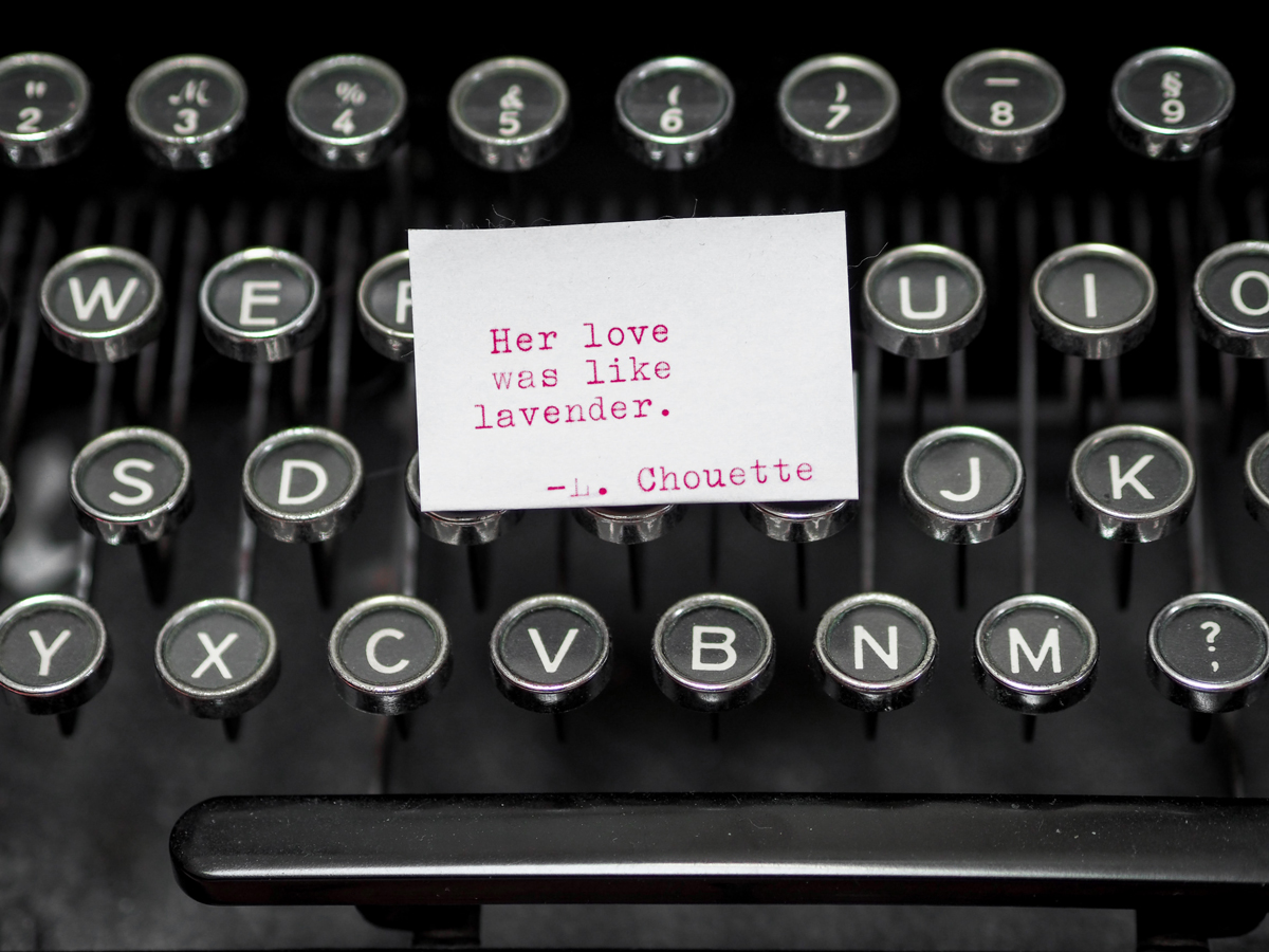poem on a typewriter